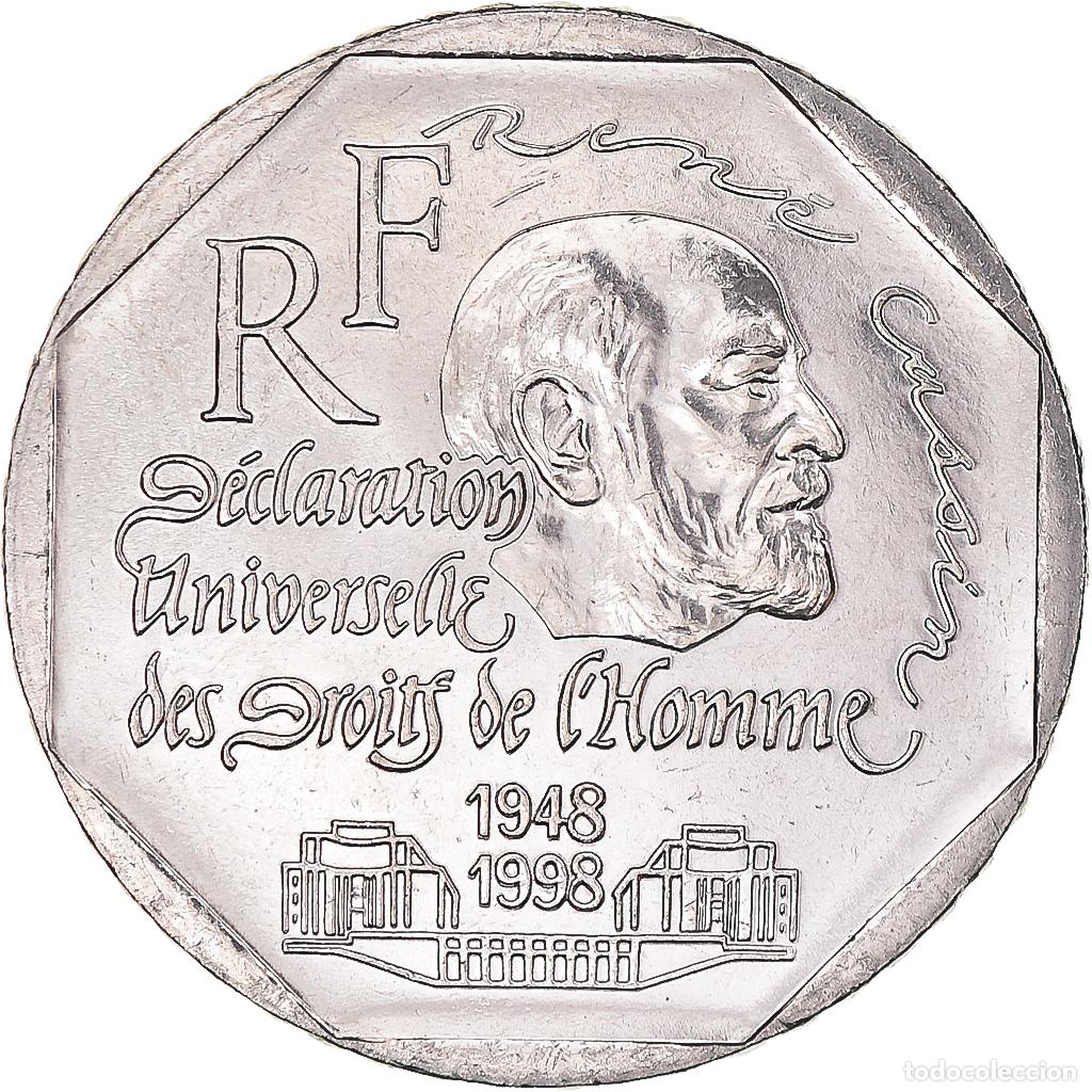 Monete antiche di Europa: [#1146226] Moneda, Francia, Ren&eacute; Cassin, 2 Francs, 1998, SC+, N&iacute;quel, KM:1213