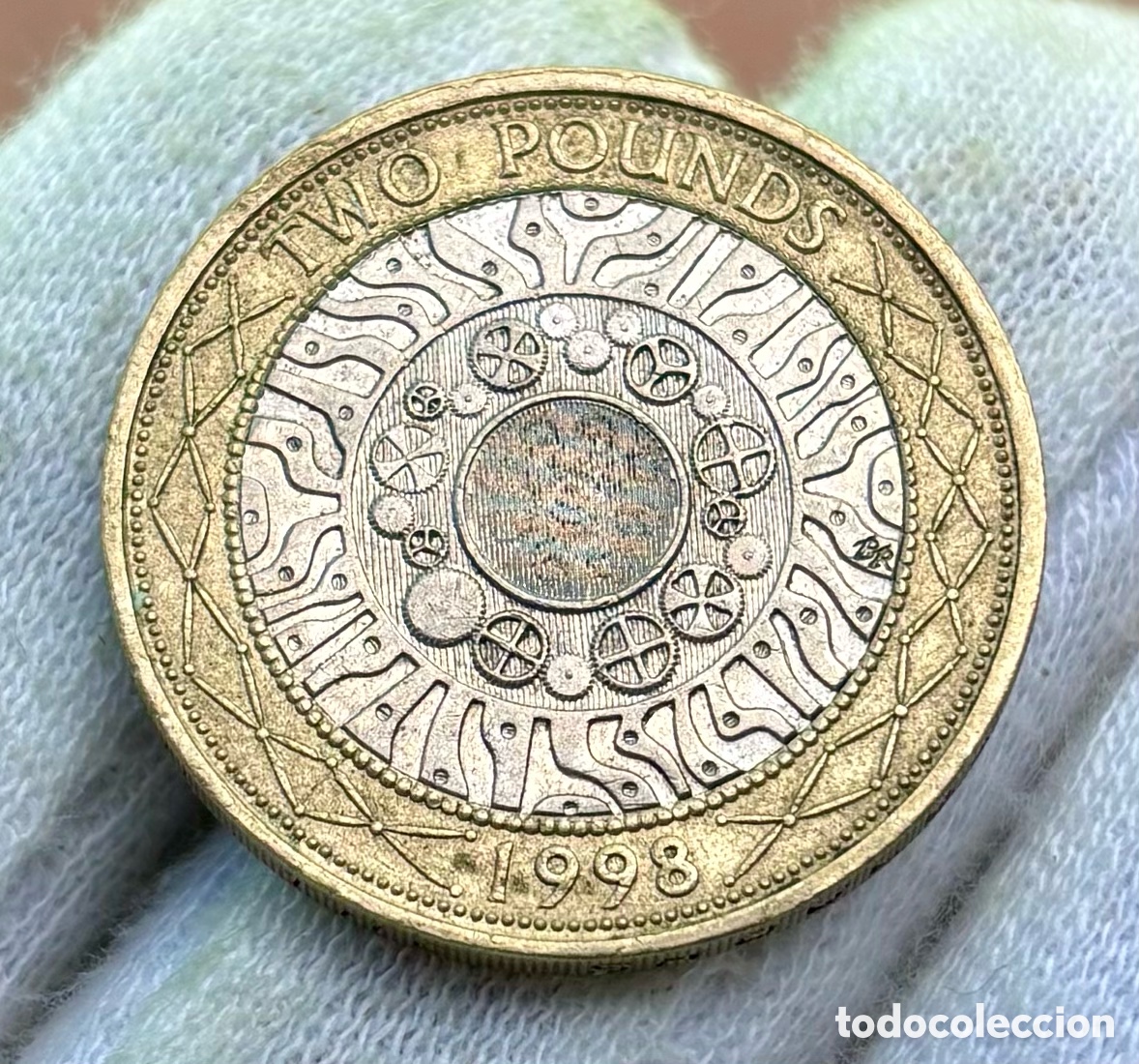 Alte M&uuml;nzen aus Europa: Moneda INGLATERRA 2 Libras 1998 . Reino Unido UK Pounds