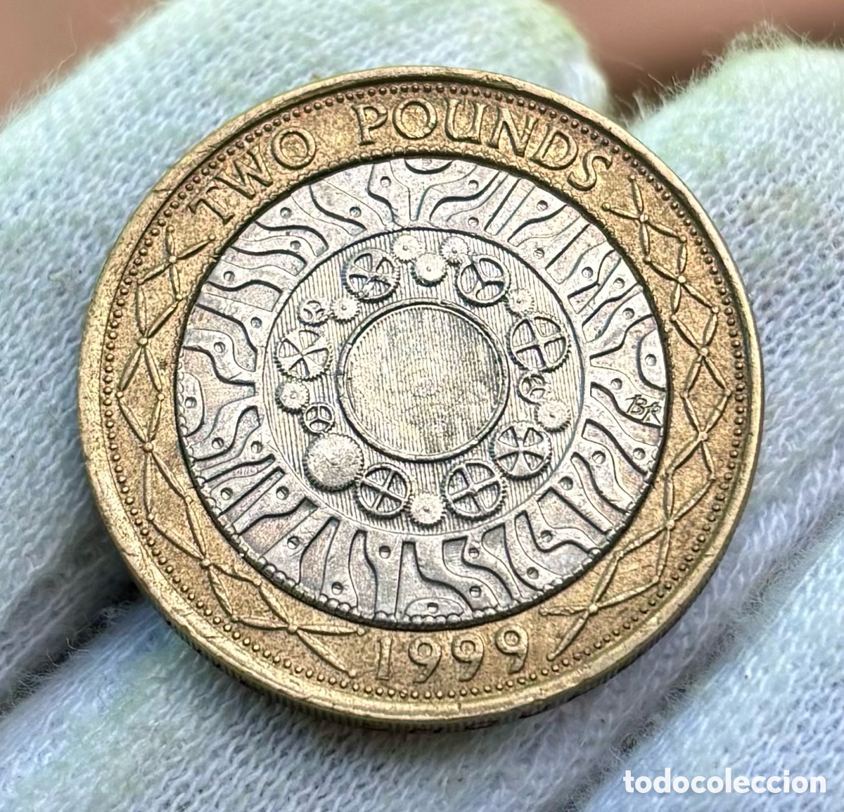 Moedas antigas da Europa: Moneda INGLATERRA 2 Libras 1999 . Reino Unido UK Pounds