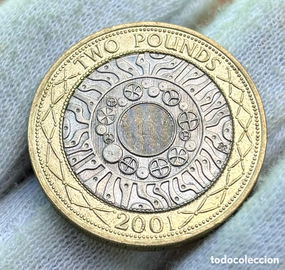 Alte M&uuml;nzen aus Europa: Moneda INGLATERRA 2 Libras 2001 Reino Unido UK. Pounds