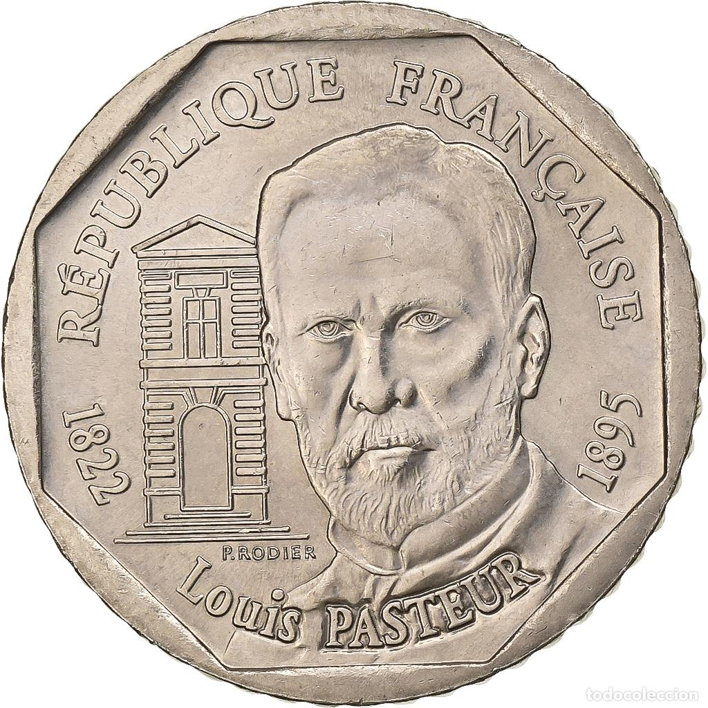 Moedas antigas da Europa: [#1222752] Francia, 2 Francs, Pasteur, 1995, N&iacute;quel, MBC+, Gadoury:549, KM:1119