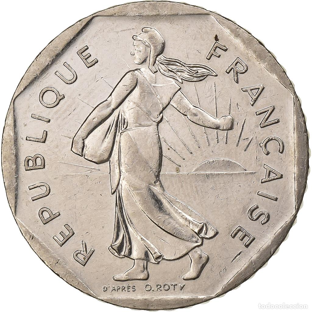 Moedas antigas da Europa: [#1222755] Francia, 2 Francs, Semeuse, 1998, N&iacute;quel, MBC, Gadoury:547, KM:942.2