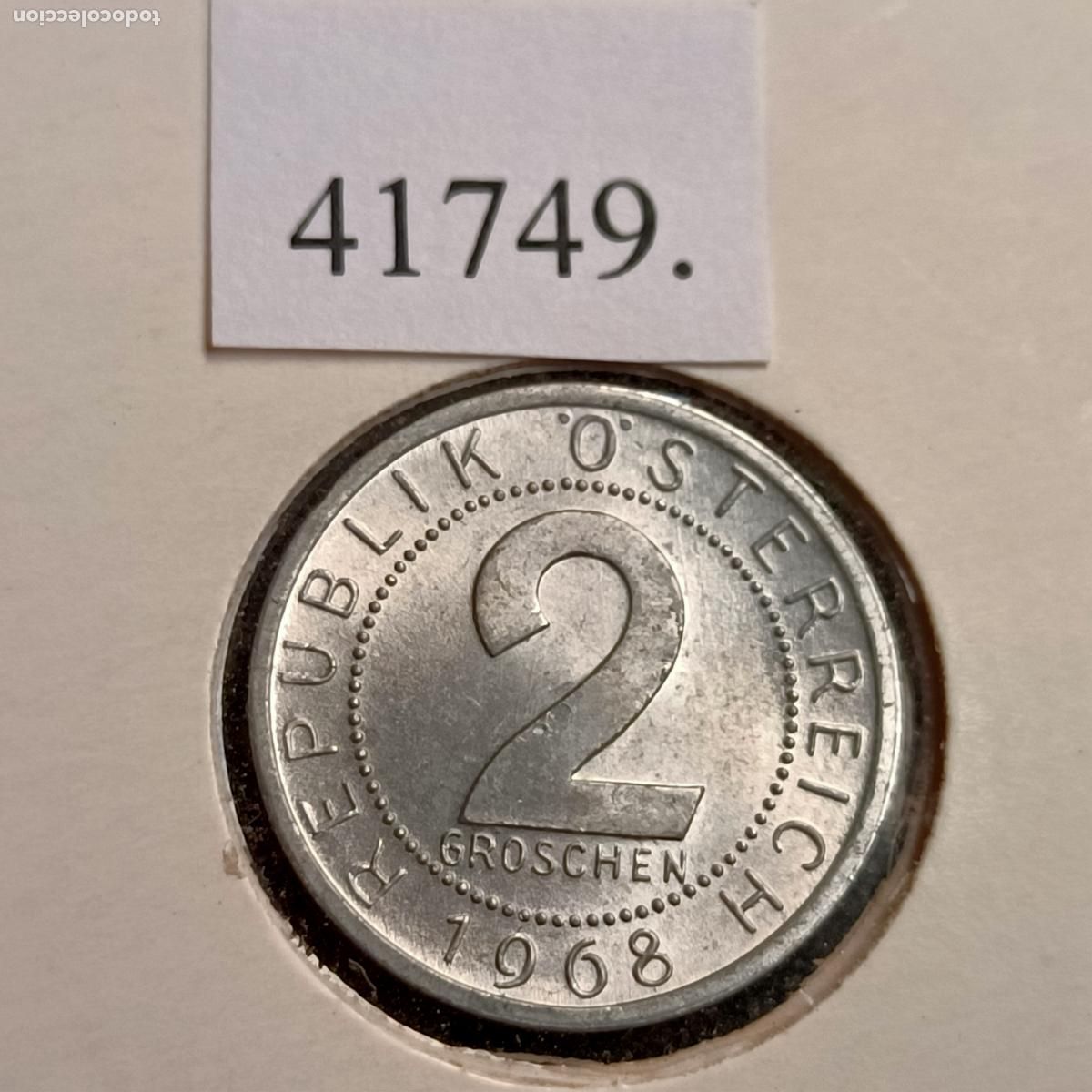 Monedas antiguas de Europa: Austria 2 groschen 1968 - Foto 1