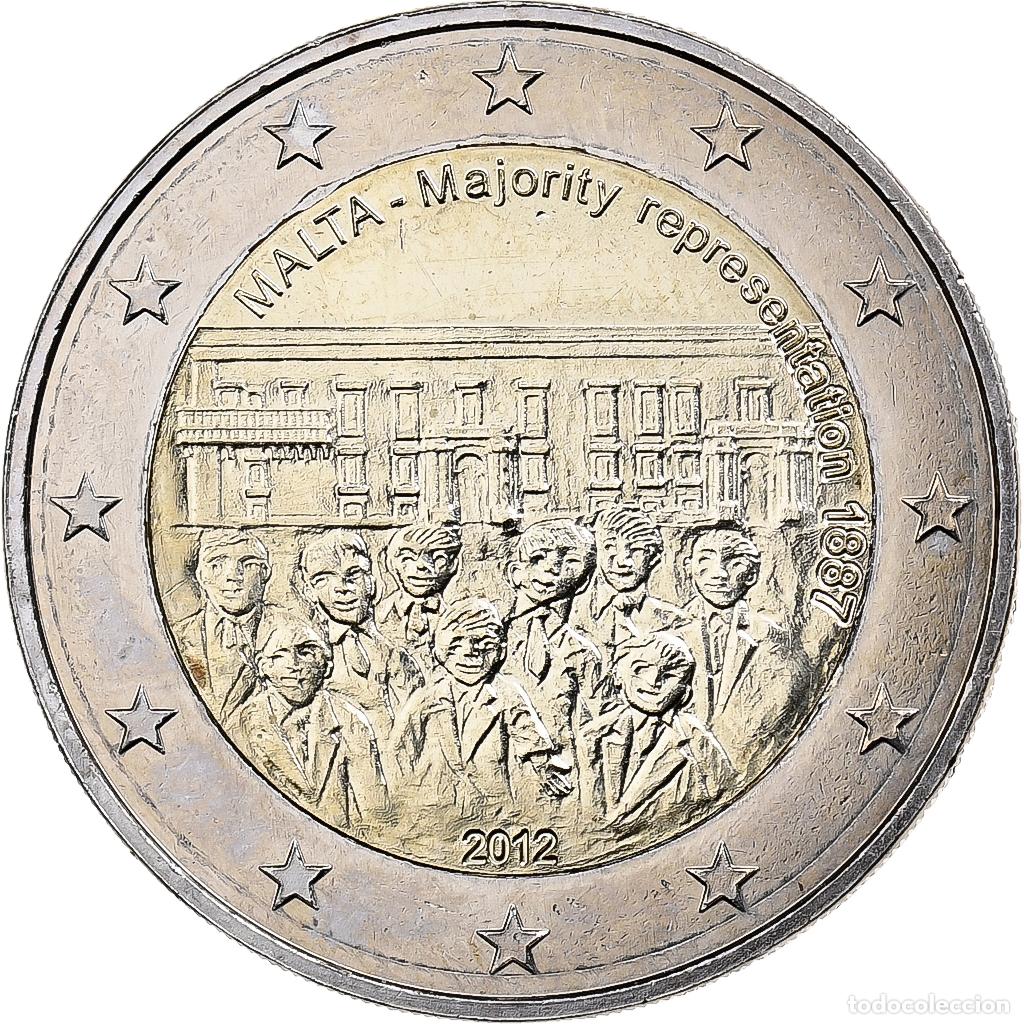 Alte M&uuml;nzen aus Europa: [#394808] Malta, 2 Euro, Majority representation, 2012, EBC+, Bimet&aacute;lico, KM:145