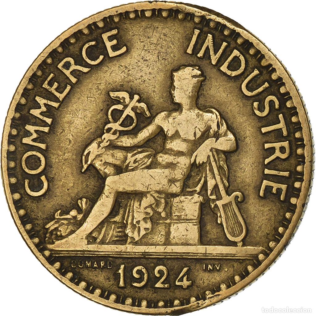 Monete antiche di Europa: [#1222773] Francia, 2 Francs, Chambre de commerce, 1924, Paris, Aluminio - bronce, BC+