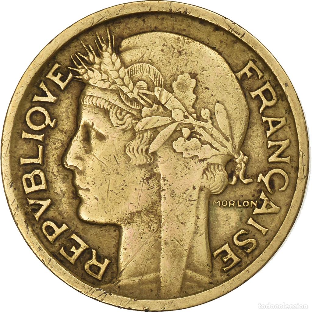 Alte M&uuml;nzen aus Europa: [#1222783] Francia, Franc, Morlon, 1938, Aluminio - bronce, BC+, Gadoury:470, KM:885