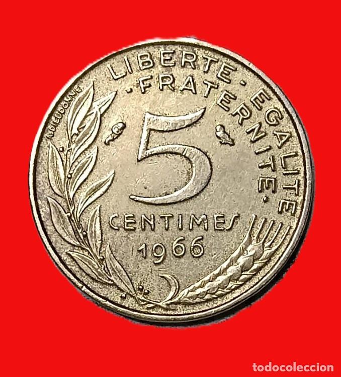Monedas antiguas de Europa: Francia 1966 5 Centimos - Foto 2