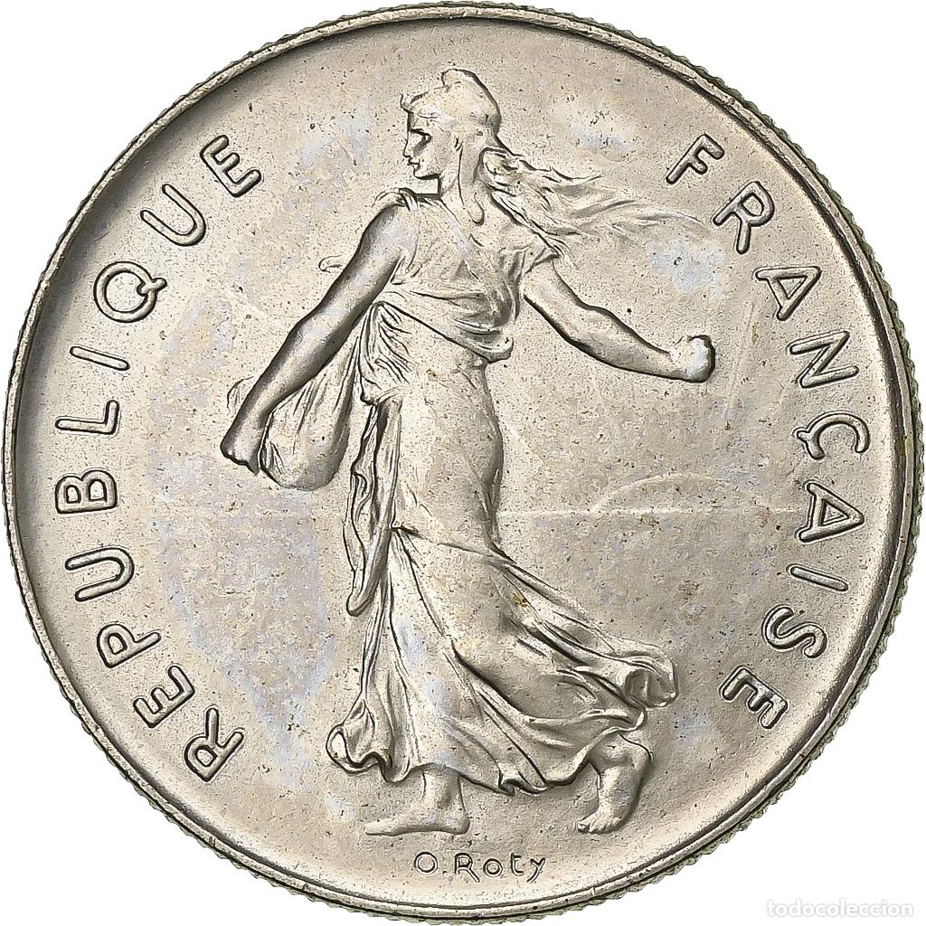 Moedas antigas da Europa: [#135843] Francia, 5 Francs, Semeuse, 1976, MDP, s&eacute;rie FDC, Cupronickel, FDC