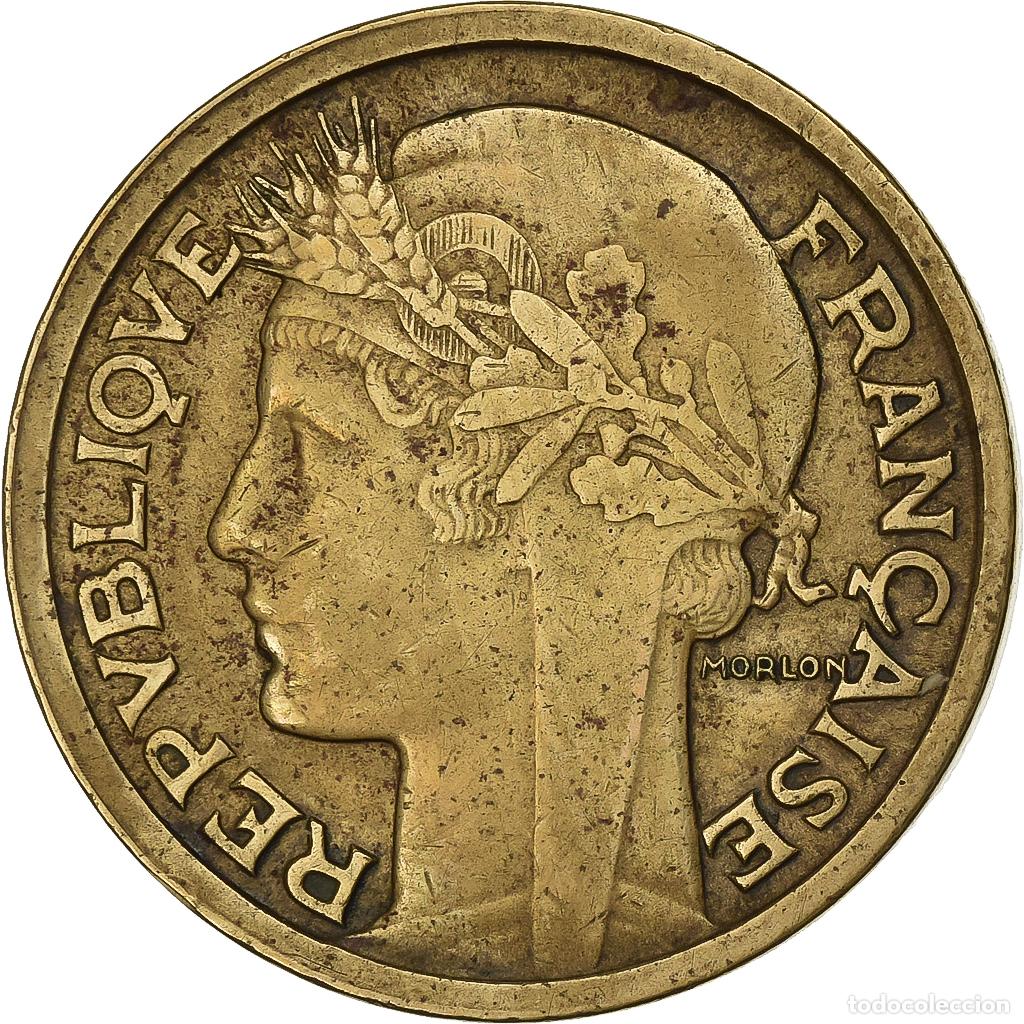 Old Coins of Europe: [#1222798] Francia, 2 Francs, Morlon, 1939, Paris, Aluminio - bronce, MBC, KM:886