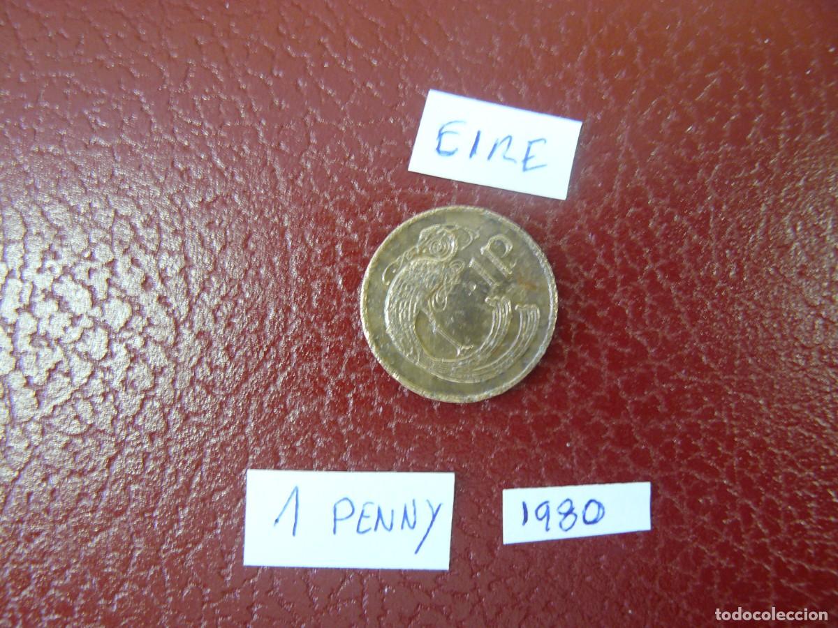 Monedas antiguas de Europa: Moneda de Eire 1 Penny 1980 - Foto 2