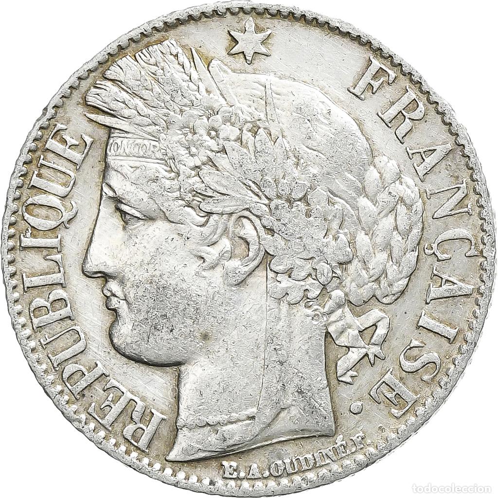 Alte M&uuml;nzen aus Europa: [#1116167] Moneda, Francia, C&eacute;r&egrave;s, Franc, 1887, Paris, MBC, Plata, KM:822.1