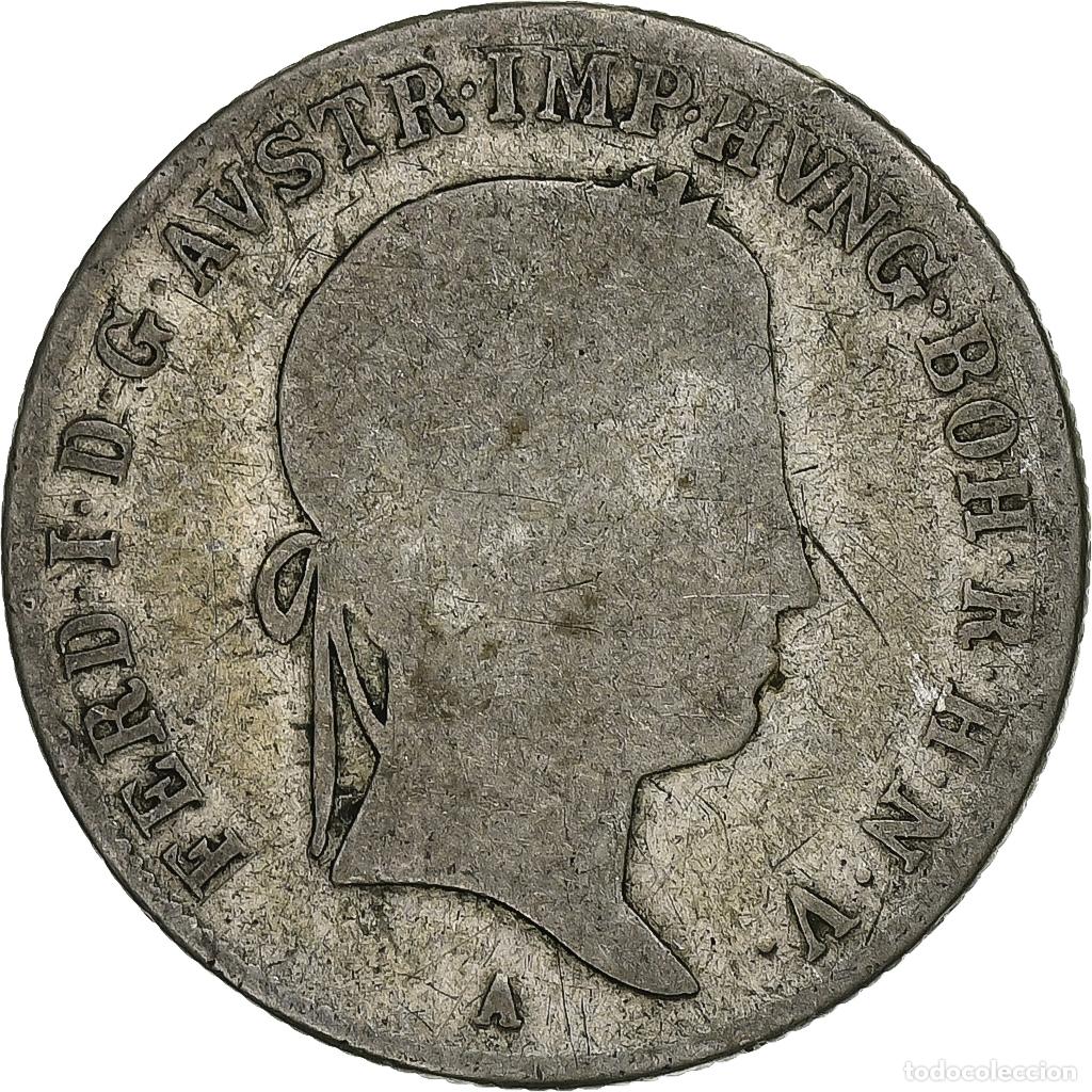 Moedas antigas da Europa: [#1116231] Austria, Ferdinand I, 20 Kreuzer, 1841, Vienna, Plata, BC, KM:2208