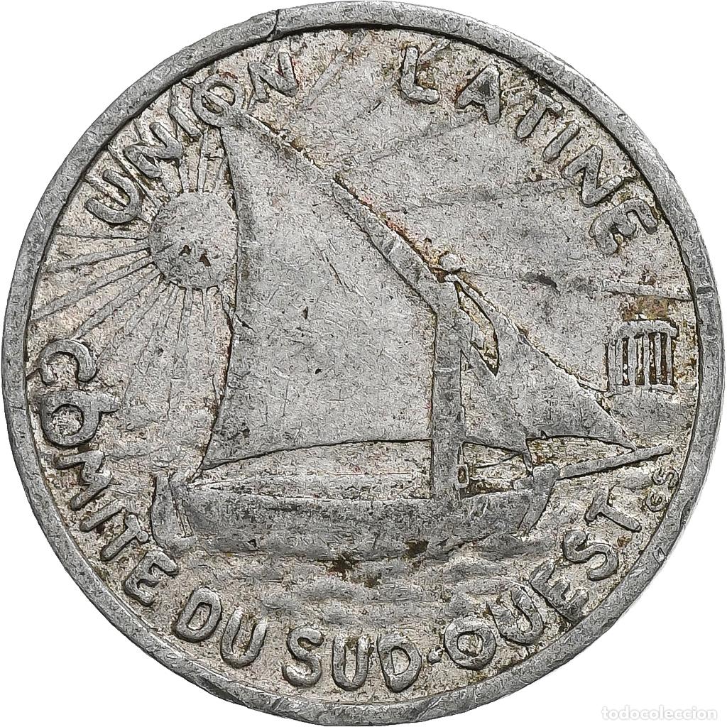 Moedas antigas da Europa: [#135975] Francia, Toulouse, 10 Centimes, 1922, BC+, Aluminio