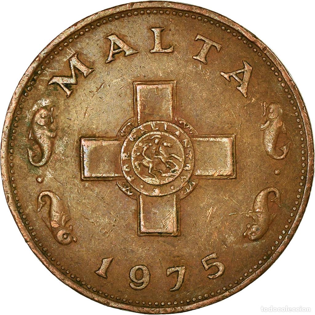 Monedas antiguas de Europa: [#677100] Moneda, Malta, Cent, 1975, British Royal Mint, BC+, Bronce, KM:8