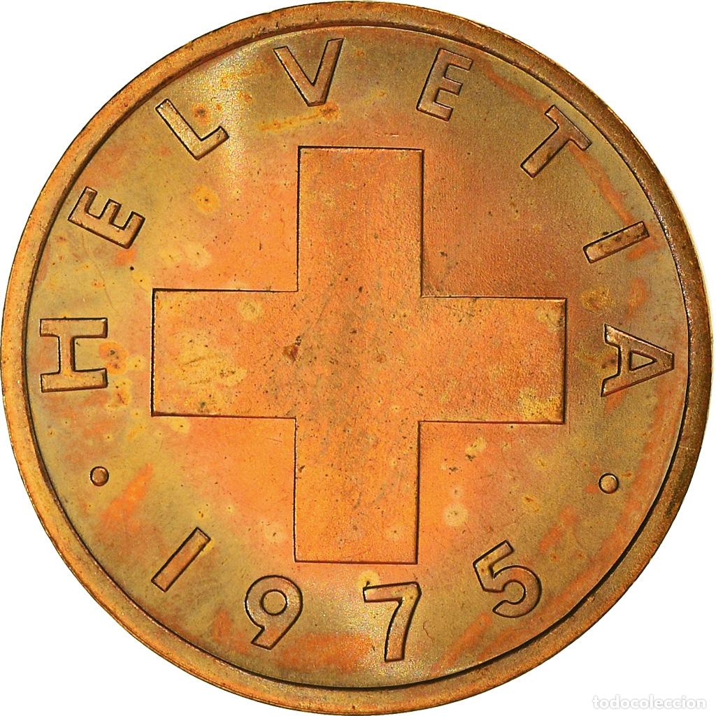 Monete antiche di Europa: [#952368] Moneda, Suiza, Rappen, 1975, Bern, MBC+, Bronce, KM:46