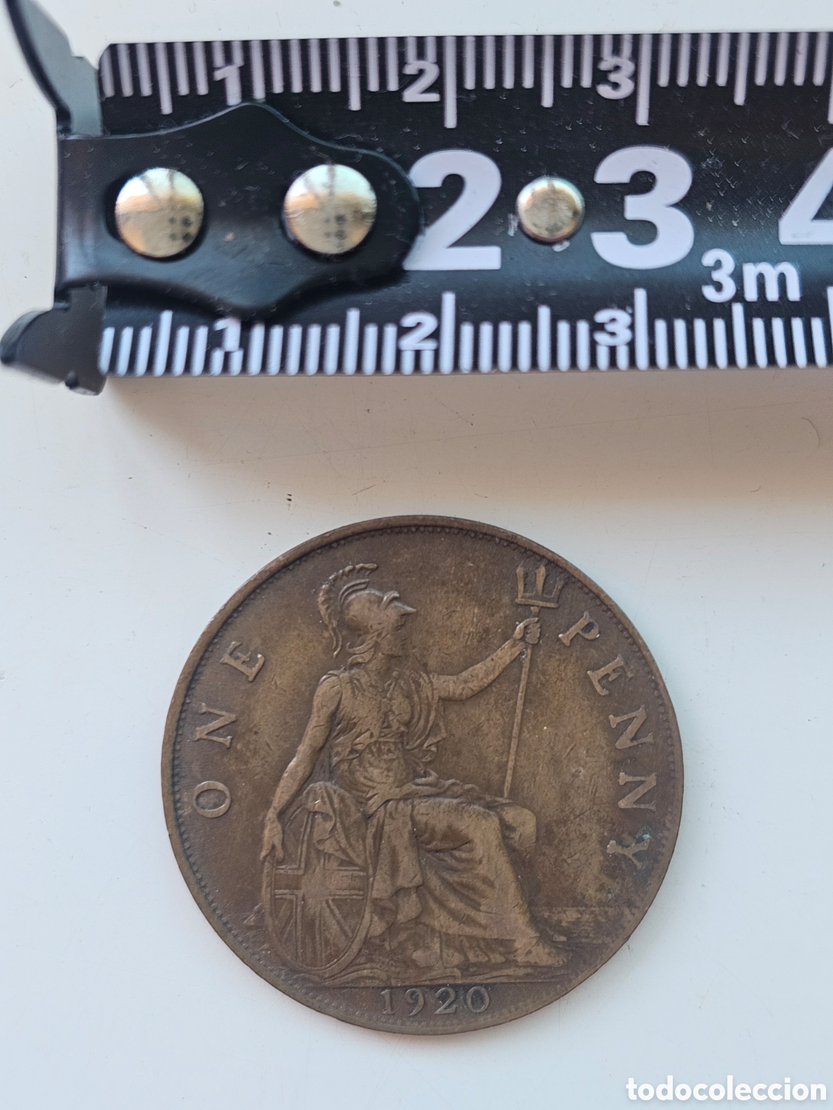Monedas antiguas de Europa: Moneda de Jorge V One Penny 1920 - Foto 3