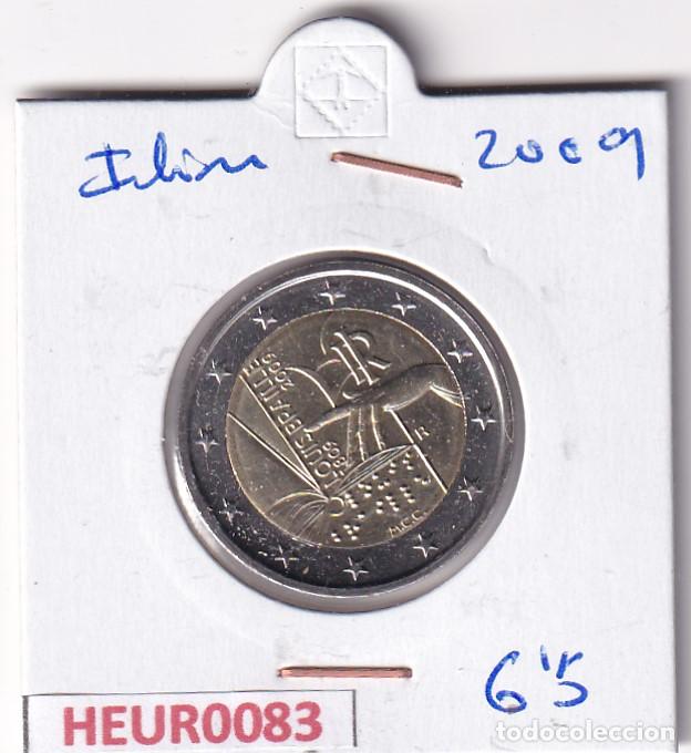 Moedas antigas da Europa: HEUR0083 MONEDA ITALIA 2 EUROS 2009 (Luis Braille)