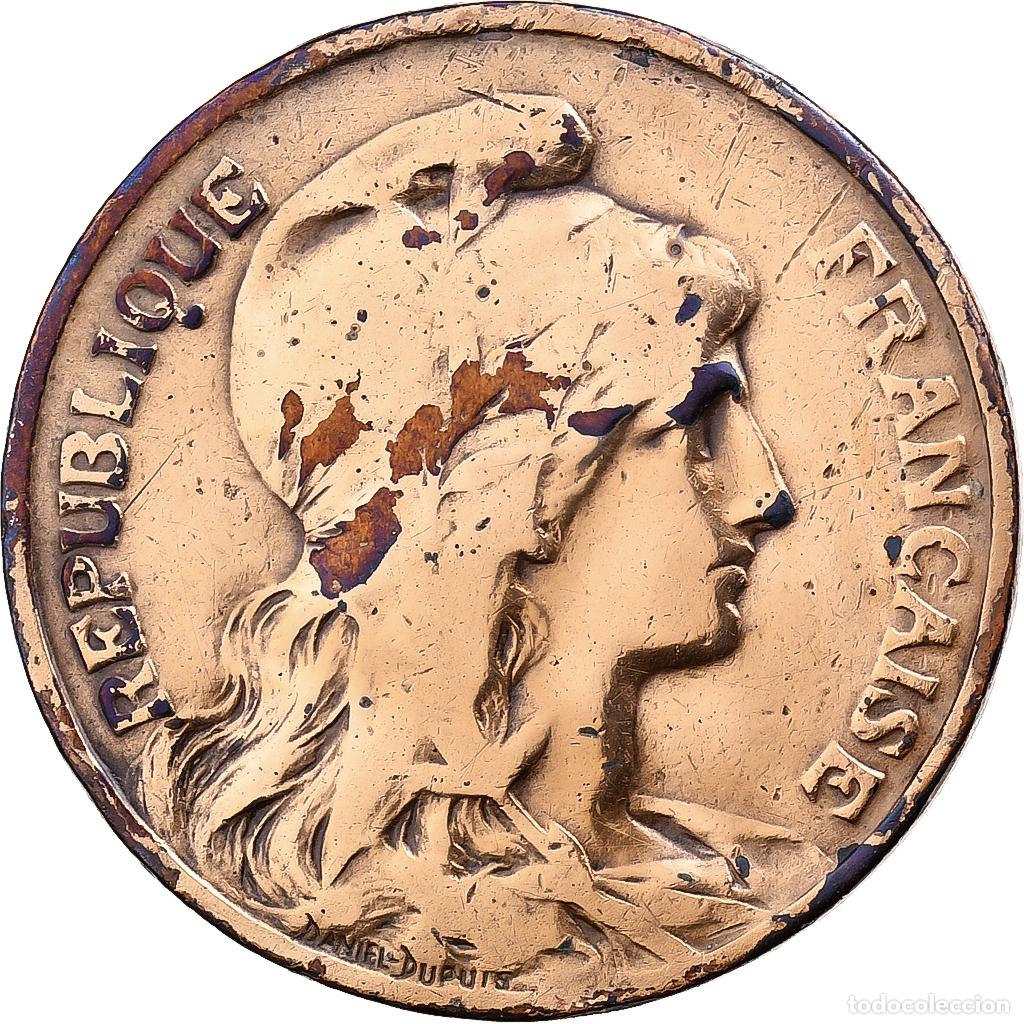 Alte M&uuml;nzen aus Europa: [#197840] Francia, 10 Centimes, Dupuis, 1907, Paris, Bronce, BC+, Gadoury:277, KM:843