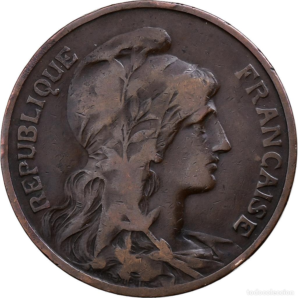 Monete antiche di Europa: [#197843] Francia, 10 Centimes, Dupuis, 1900, Paris, Bronce, BC+, Gadoury:277, KM:843
