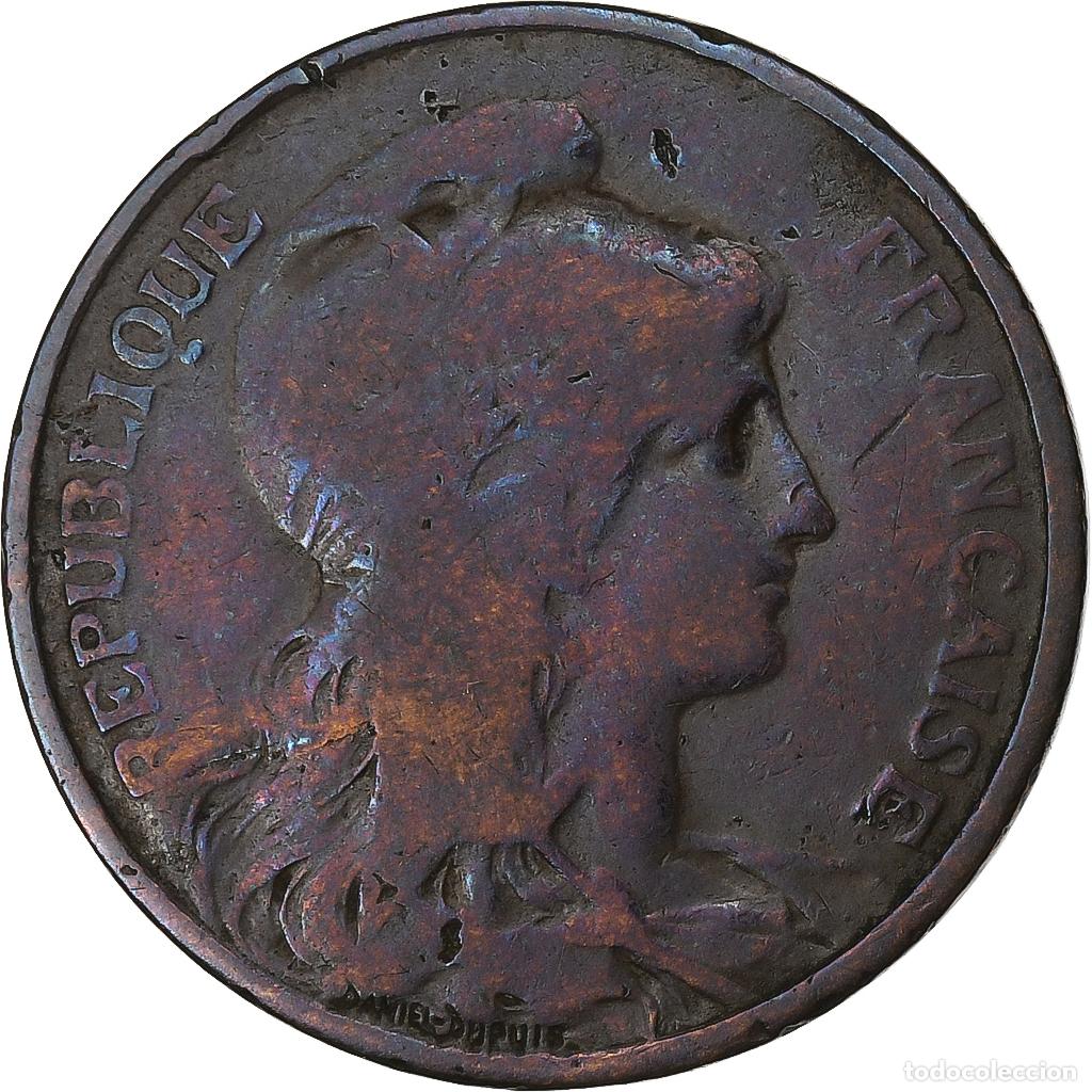 Old Coins of Europe: [#197871] Francia, 5 Centimes, Dupuis, 1907, Paris, Bronce, BC+, Gadoury:165, KM:842