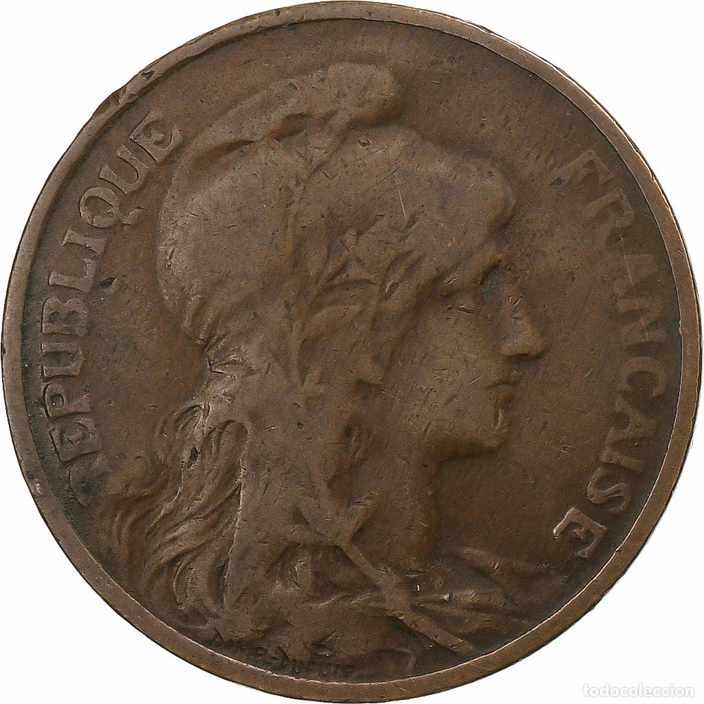 Monete antiche di Europa: [#197865] Francia, 5 Centimes, Dupuis, 1909, Paris, Bronce, MBC, Gadoury:165, KM:842