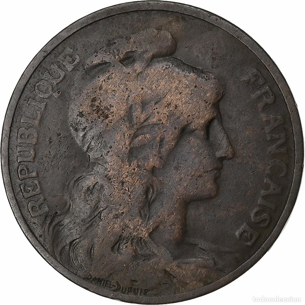 Monete antiche di Europa: [#197872] Francia, 5 Centimes, Dupuis, 1905, Paris, Bronce, BC+, Gadoury:165, KM:842