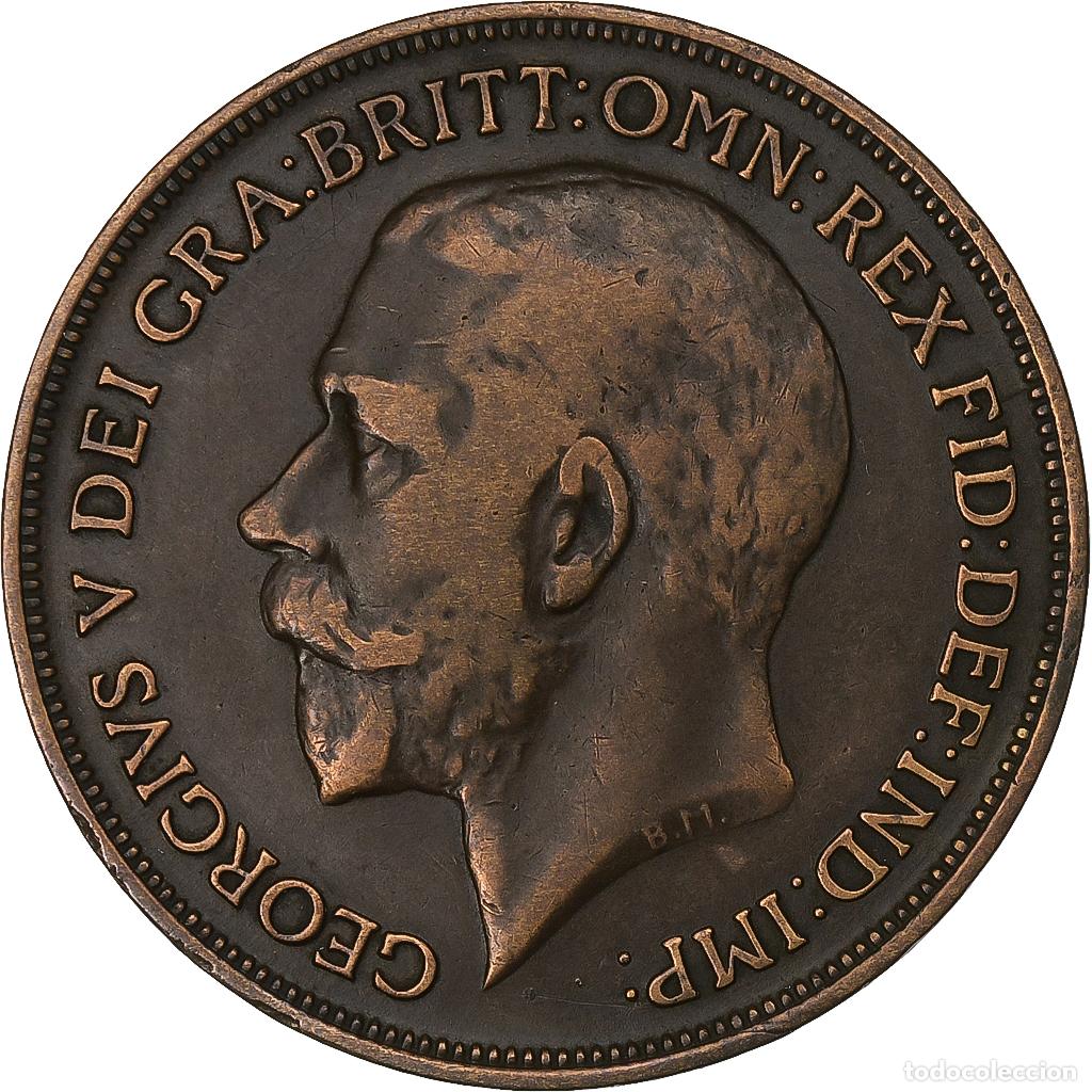 Monete antiche di Europa: [#197900] Gran Breta&ntilde;a, George V, Penny, 1917, Bronce, BC+, KM:810