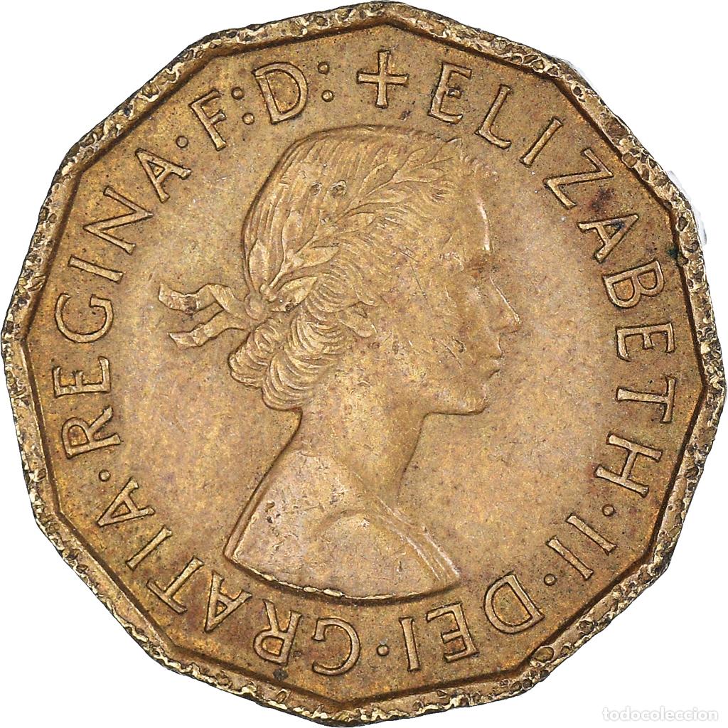 Moedas antigas da Europa: [#1084792] Moneda, Gran Breta&ntilde;a, 3 Pence, 1966