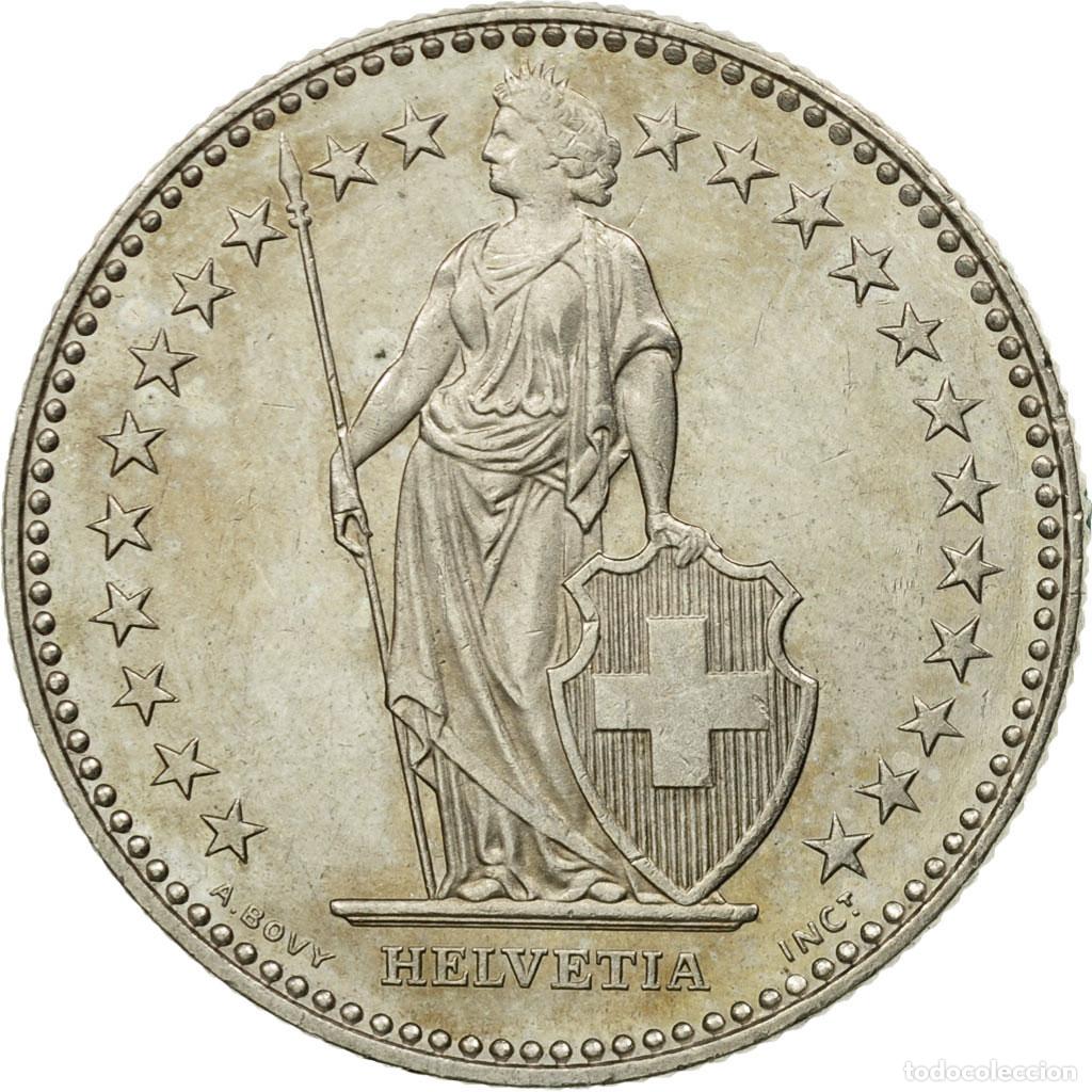 Moedas antigas da Europa: [#531682] Moneda, Suiza, 2 Francs, 1992, Bern, MBC, Cobre - n&iacute;quel, KM:21a.3