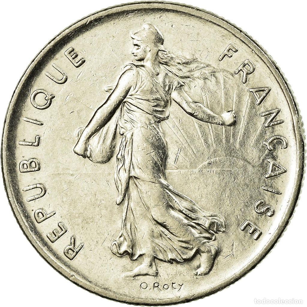 Monete antiche di Europa: [#703595] Moneda, Francia, Semeuse, 5 Francs, 1993, Paris, EBC, N&iacute;quel recubierto de