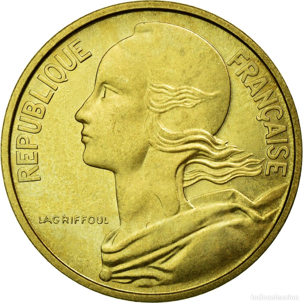 Old Coins of Europe: [#20037] Moneda, Francia, Marianne, 10 Centimes, 1975, FDC, Aluminio - bronce