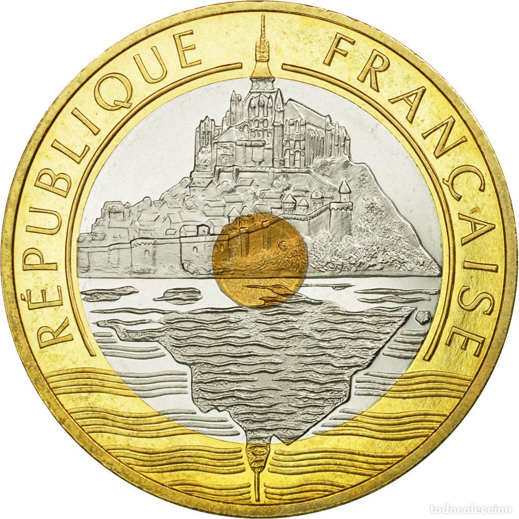 Monedas antiguas de Europa: [#584933] Moneda, Francia, Mont Saint Michel, 20 Francs, 2001, FDC, Trimet&aacute;lico