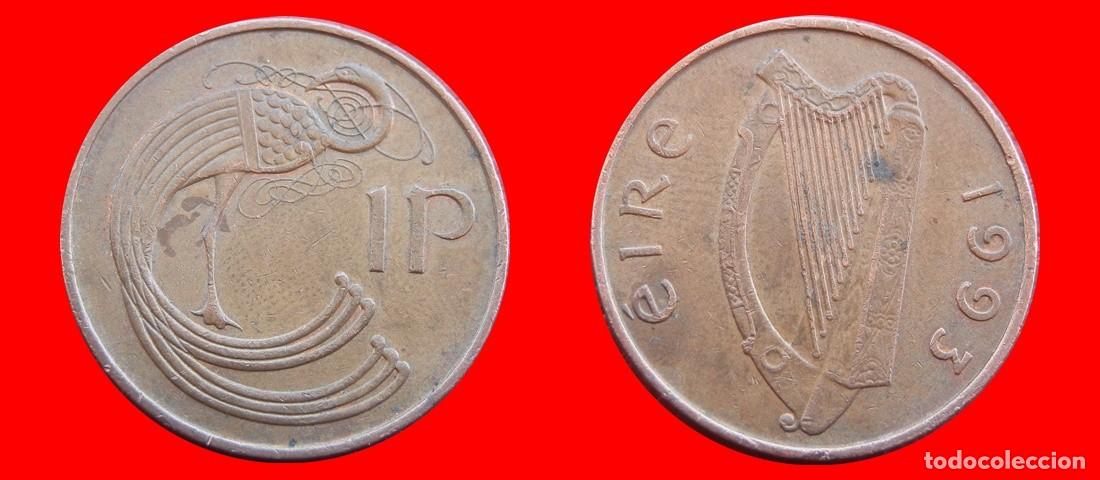 Old Coins of Europe: 1 PENIQUE PENNY 1993 IRLANDA-127820