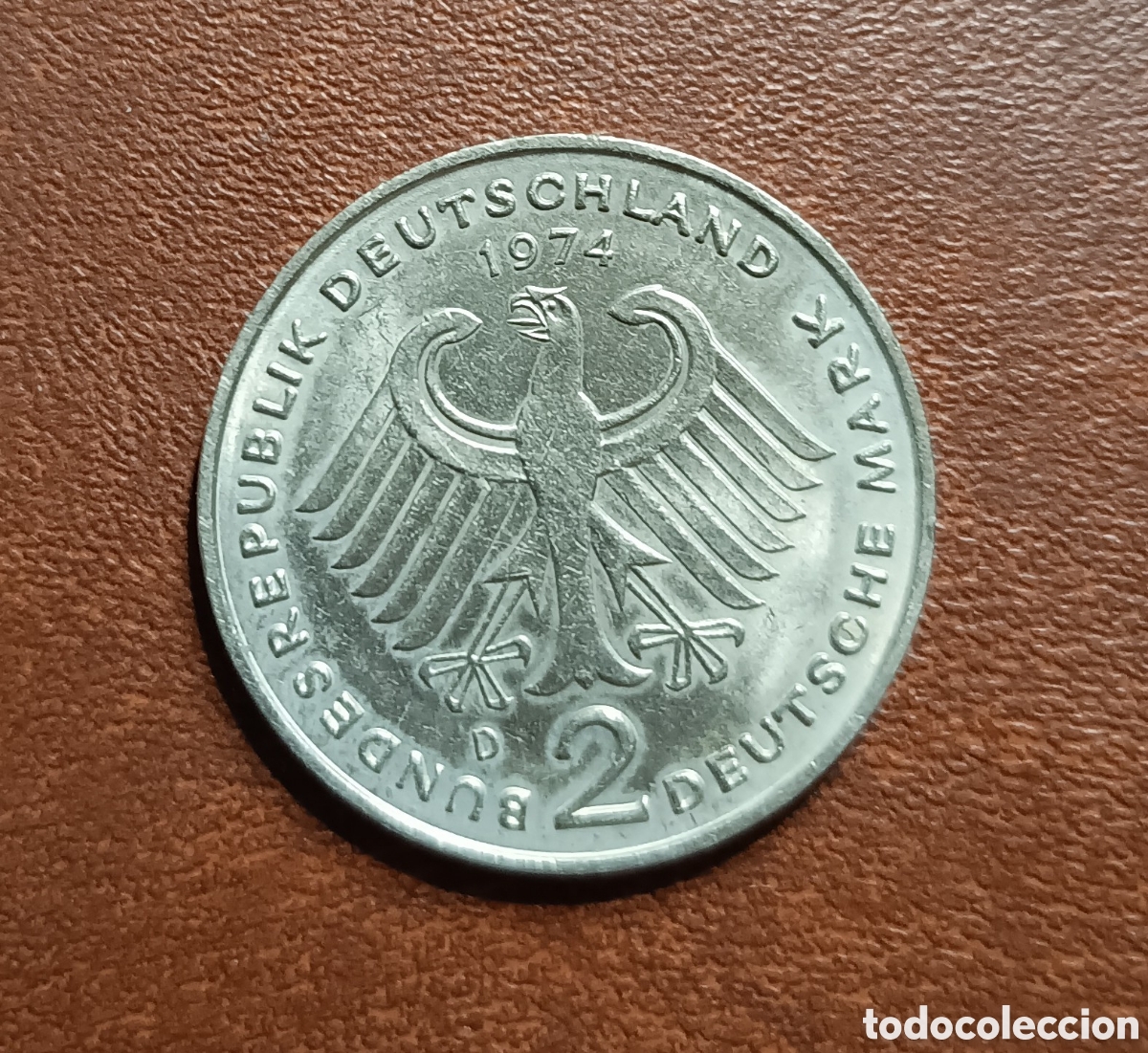 Moedas antigas da Europa: 2 MARK MARCOS 1974- CECA D - ALEMANIA
