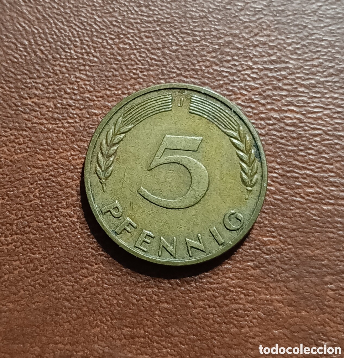 Moedas antigas da Europa: 5 PFENNIG 1950- CECA J - ALEMANIA