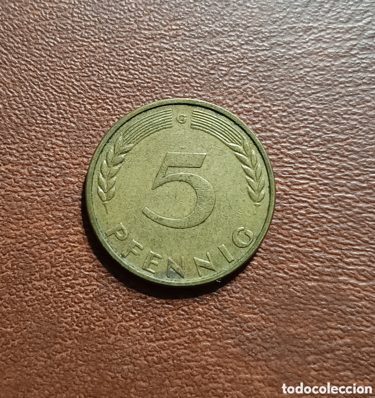 Moedas antigas da Europa: 5 PFENNIG 1950- CECA G - ALEMANIA