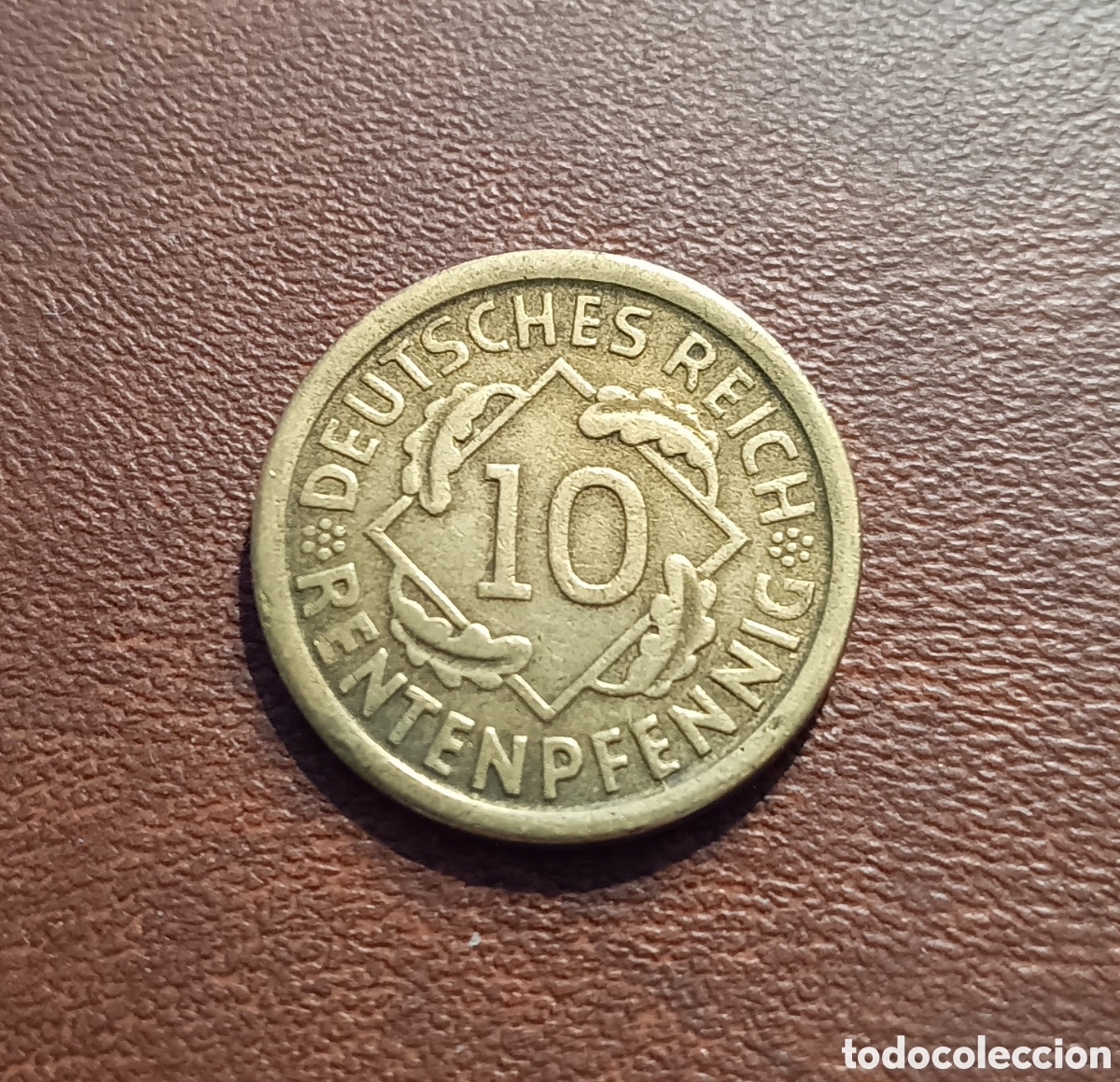 Moedas antigas da Europa: 10 RENTENPFENNIG 1924 - CECA E- ALEMANIA