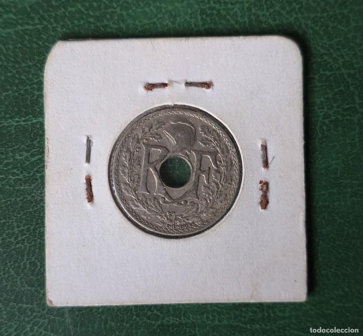 Monedas antiguas de Europa: Moneda de Francia 1926 25 centimos - Foto 2