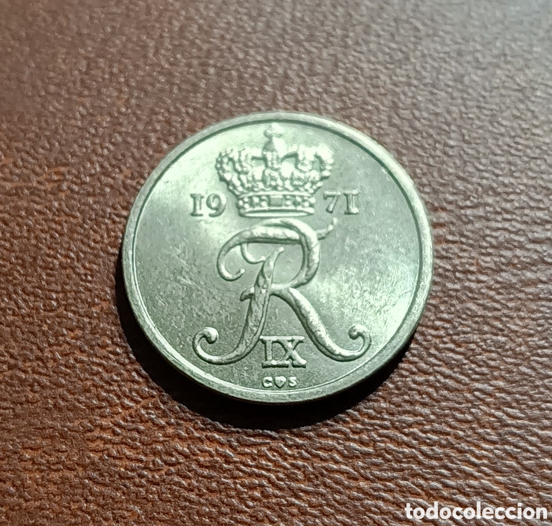 Alte M&uuml;nzen aus Europa: 10 ORE 1971 SC - DINAMARCA