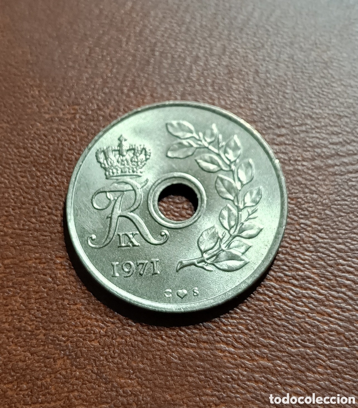 Alte M&uuml;nzen aus Europa: 25 ORE 1971 SC - DINAMARCA
