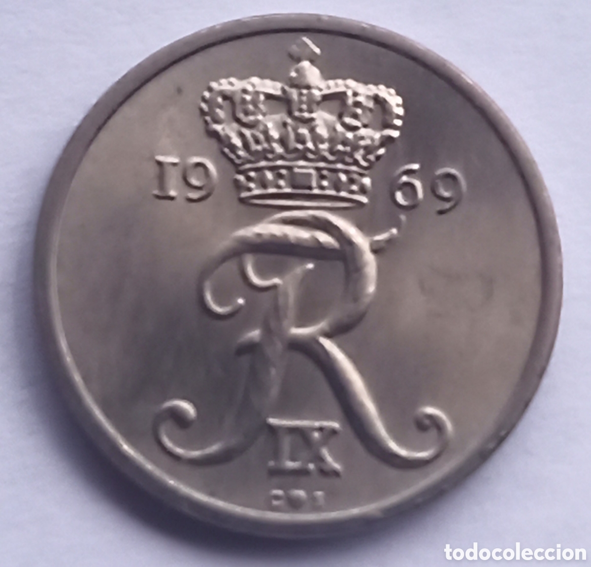 Monedas antiguas de Europa: Dinamarca - 10 Ore 1969 - Mbc - Foto 1