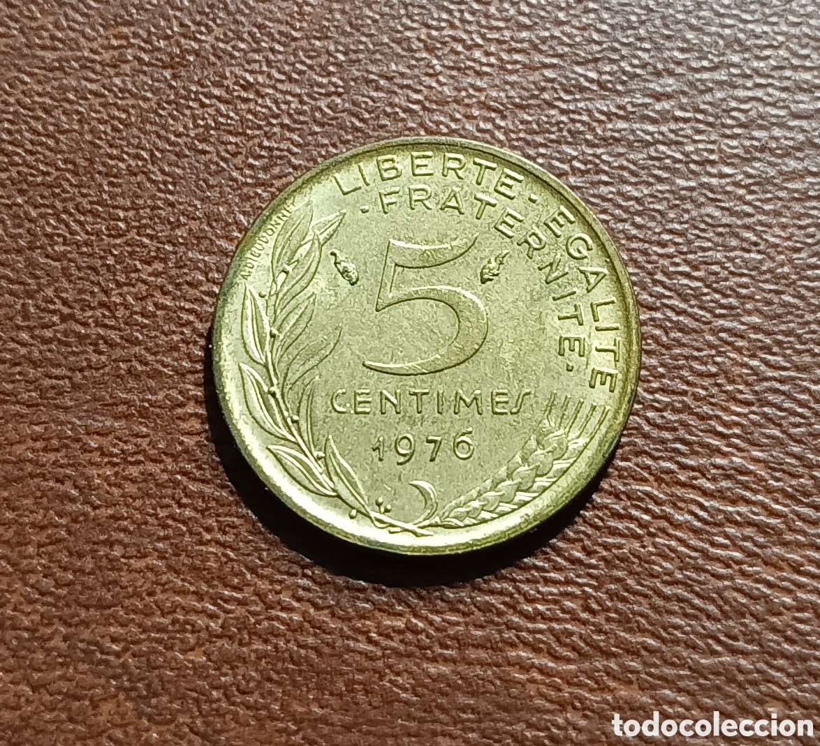 Monedas antiguas de Europa: 5 C&Eacute;NTIMOS 1976 FRANCIA