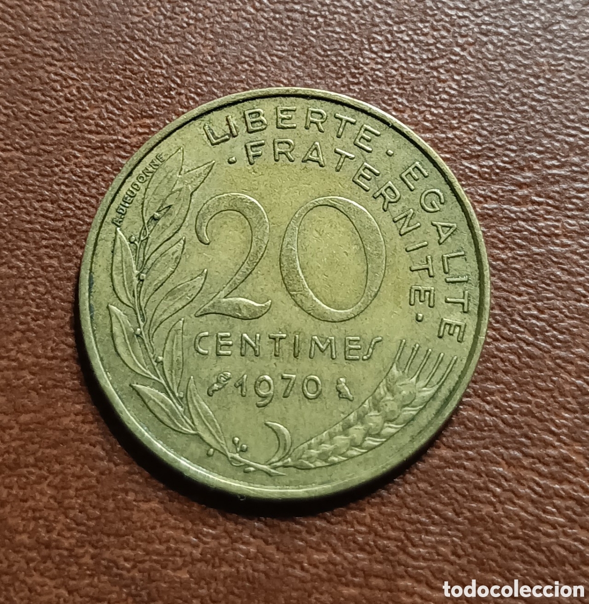 Monedas antiguas de Europa: 20 C&Eacute;NTIMOS 1970 FRANCIA - Foto 1