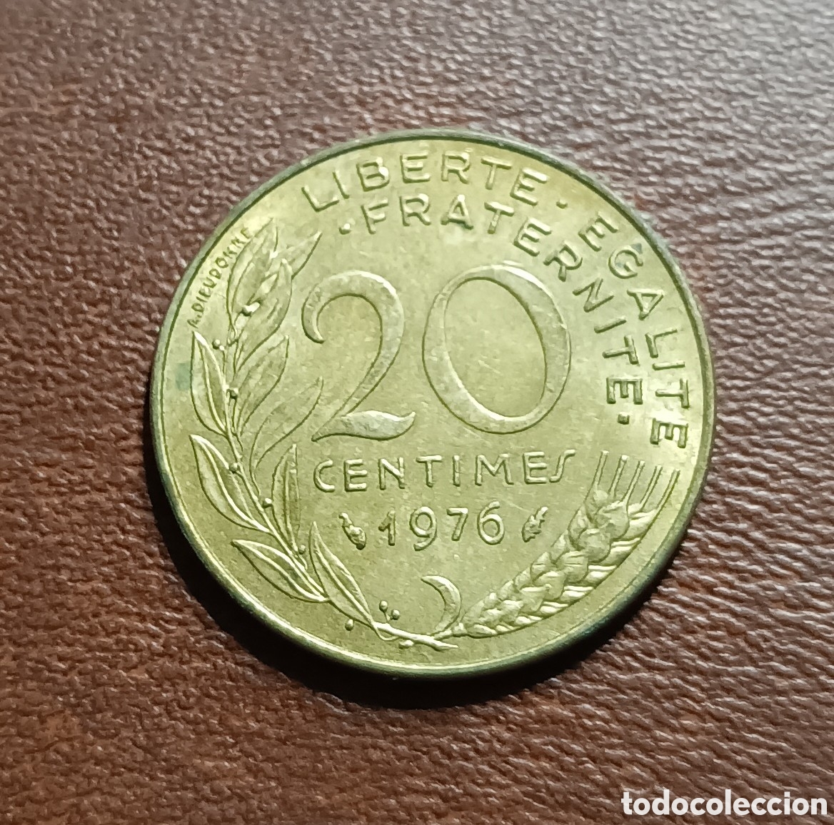 Monedas antiguas de Europa: 20 C&Eacute;NTIMOS 1976 FRANCIA