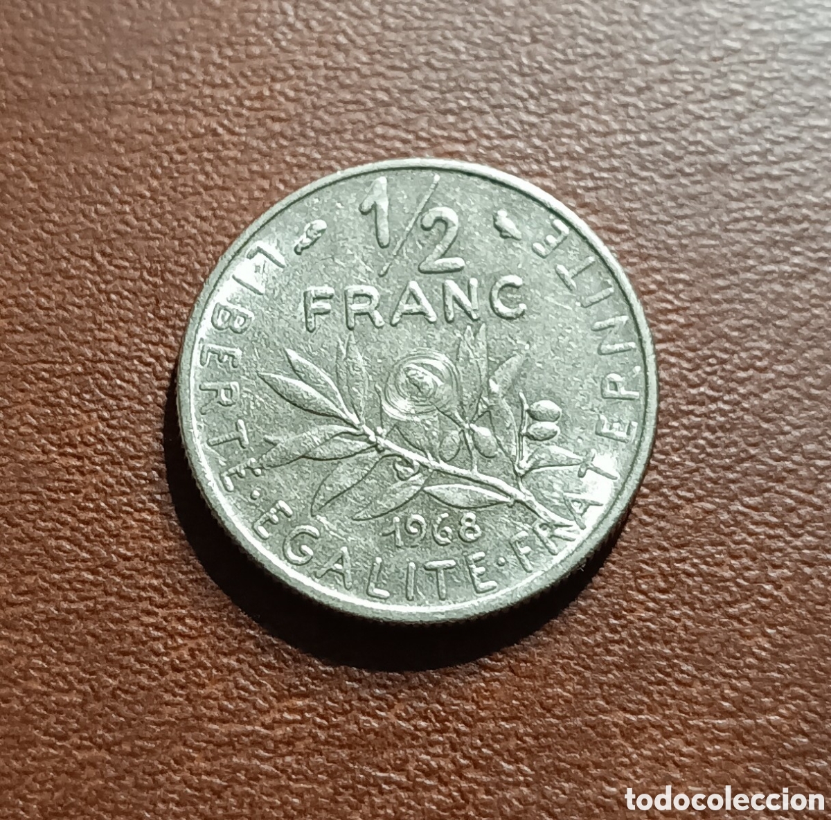 Moedas antigas da Europa: 1/2 FRANCO 1968 FRANCIA