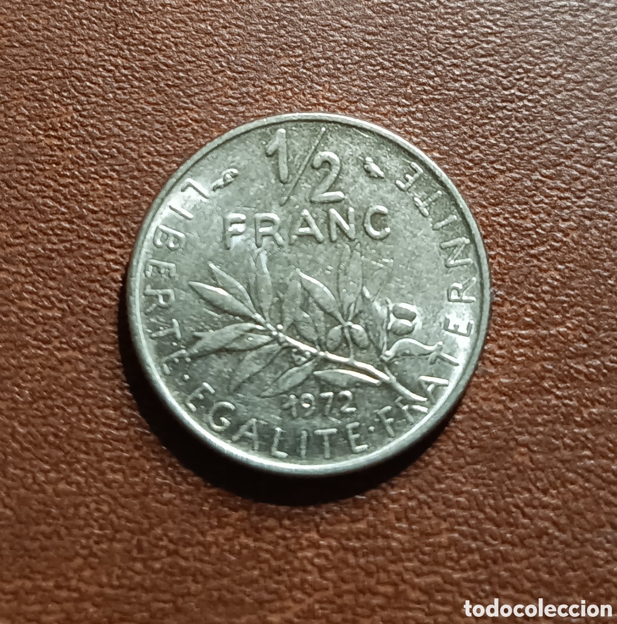 Moedas antigas da Europa: 1/2 FRANCO 1972 FRANCIA