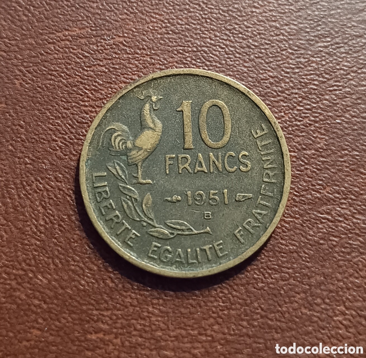 Moedas antigas da Europa: 10 FRANCOS 1951 B FRANCIA