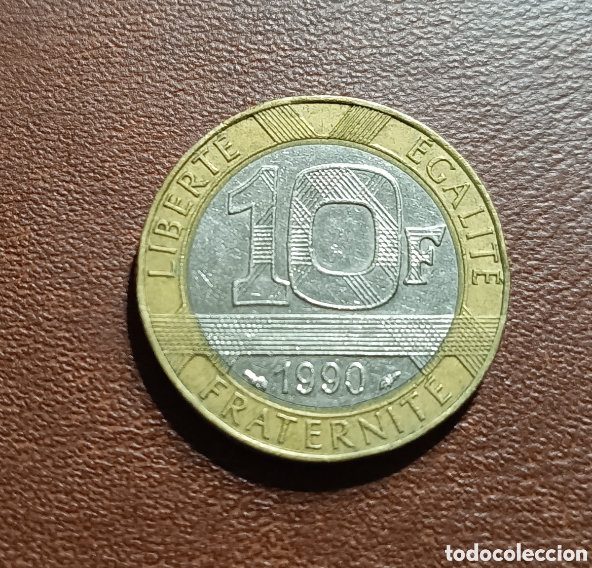 Moedas antigas da Europa: 10 FRANCOS 1990 FRANCIA