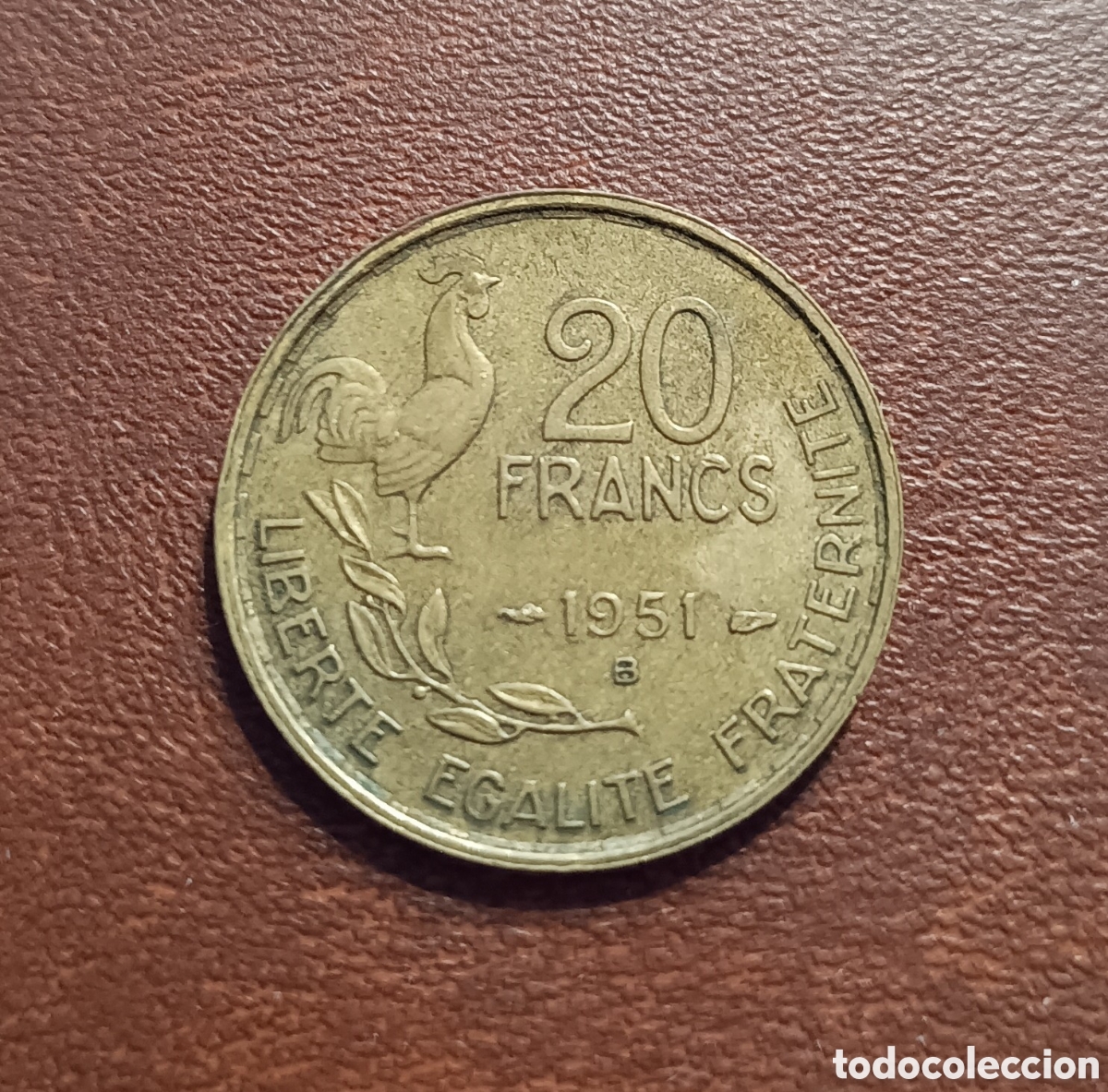 Moedas antigas da Europa: 20 FRANCOS 1951 B FRANCIA