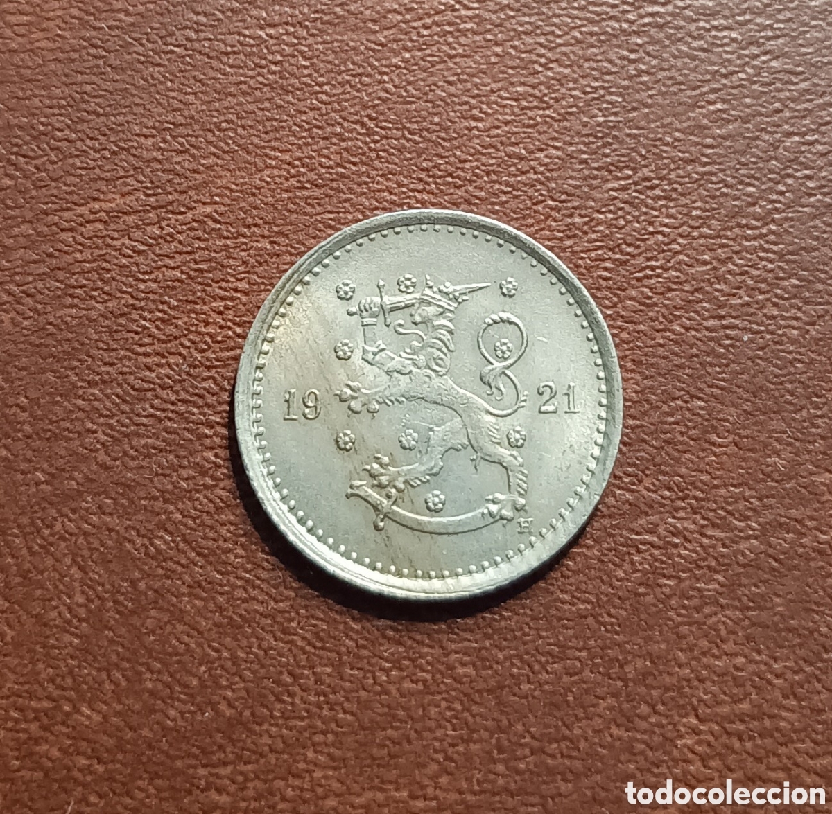 Moedas antigas da Europa: 50 PENNI&Auml; H 1921 FINLANDIA